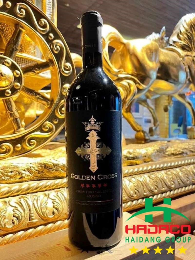 Rượu Vang Đỏ Ý Golden Cross (17,5%) - Primitivo Salento Rosso I.G.T